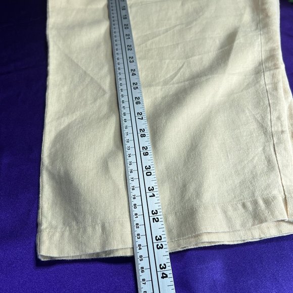📌bridgewater Linen 6/8 Sun Yellow Pants with Pockets - Picture 9 of 14